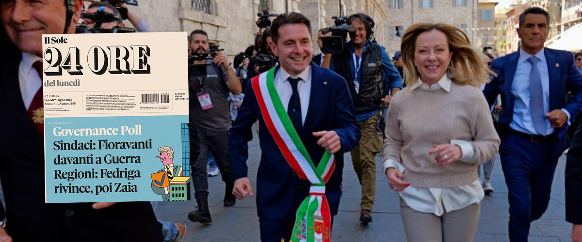 Stravince la destra che governa città e regioni: Fioravanti (FdI) il sindaco più amato, Fedriga, Zaia e Cirio governatori top Stravince la destra che governa città e regioni: Fioravanti (FdI) il sindaco più amato, Fedriga, Zaia e Cirio governatori top