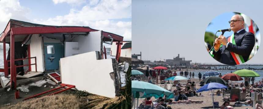 Ostia, Cancelli nel degrado totale tra sporcizia e occupazioni dei migranti. FdI: “Gualtieri ha fallito”