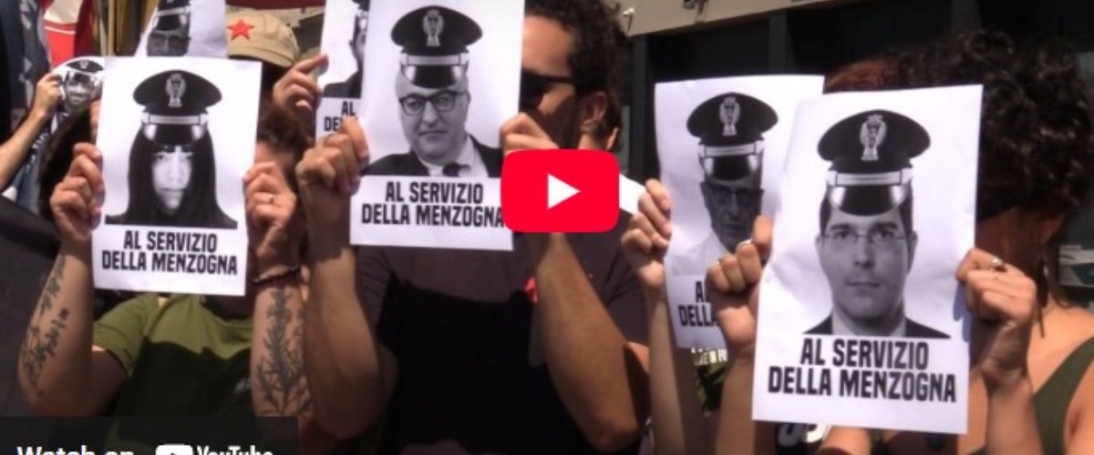 show pro pal sotto la sede di libero e giornale potere al popolo e cambiare rotta capezzone comunisti e disagiati video