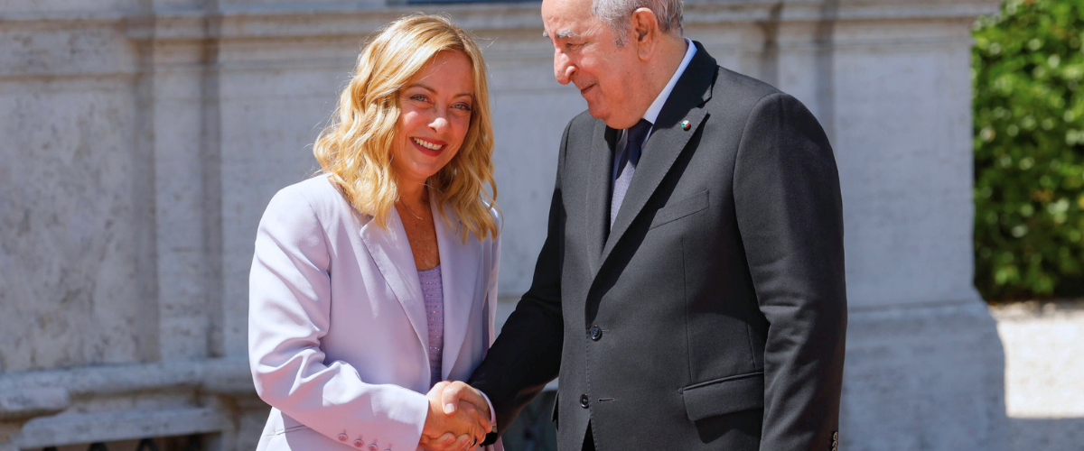 Meloni accoglie il presidente dell’Algeria a Villa Pamphilj: intese su economia, sicurezza e Piano Mattei Meloni accoglie il presidente dell’Algeria a Villa Pamphilj: intese su economia, sicurezza e Piano Mattei