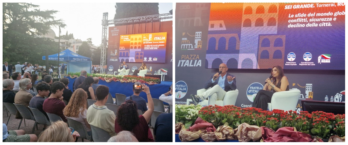 Piazza Italia, Rampelli evidenzia la domanda di sicurezza, Abodi evoca il sogno olimpico di Roma 2040 Piazza Italia, Rampelli evidenzia la domanda di sicurezza, Abodi evoca il sogno olimpico di Roma 2040
