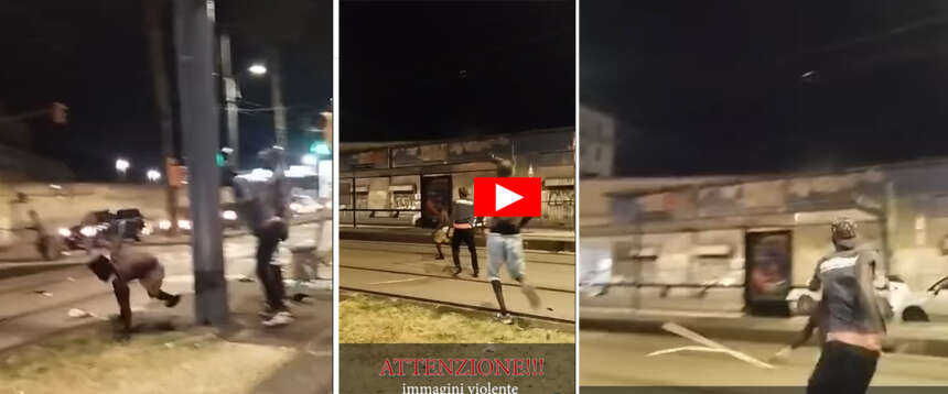 Far West Napoli: rissa in strada a colpi di mazze tra immigrati ubriachi. Il video di un cittadino indignato Far West Napoli: rissa in strada a colpi di mazze tra immigrati ubriachi. Il video di un cittadino indignato