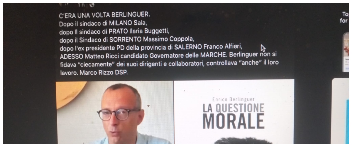 Marco Rizzo al Pd: “C’era un volta Berlinguer, oggi ci sono Sala e Ricci: dov’è finita la questione morale?” Marco Rizzo al Pd: “C’era un volta Berlinguer, oggi ci sono Sala e Ricci: dov’è finita la questione morale?”
