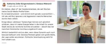 sindaca Merano Zeller