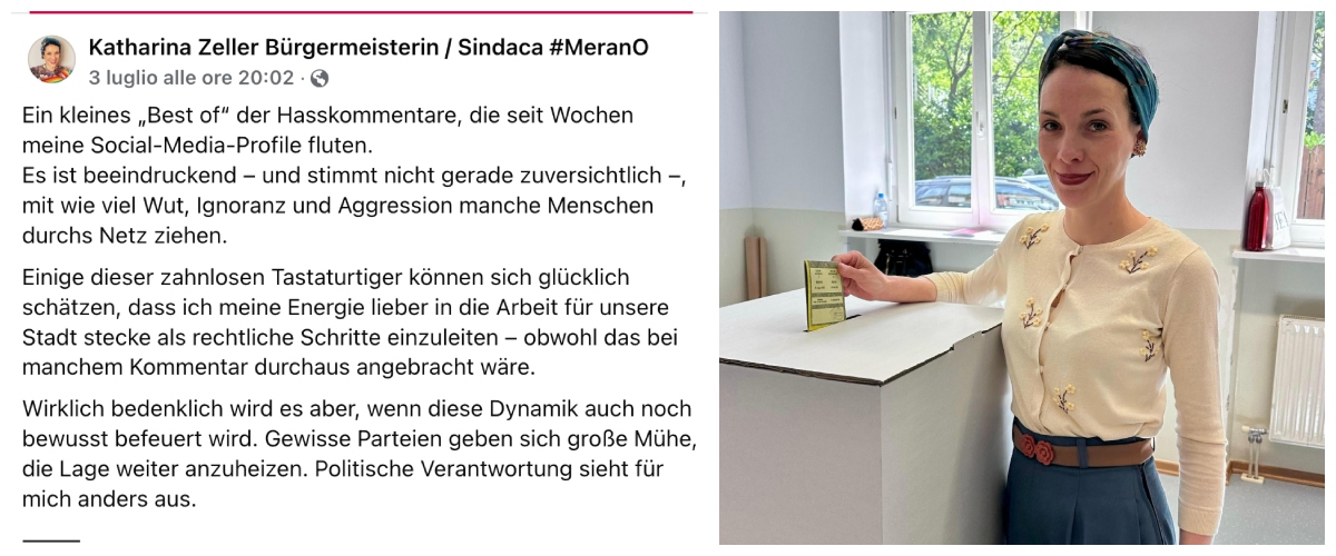 L’ultima trovata della Zeller, sindaco di Merano: per contestare gli hater insulta FdI. Urzì: bella coerenza L’ultima trovata della Zeller, sindaco di Merano: per contestare gli hater insulta FdI. Urzì: bella coerenza