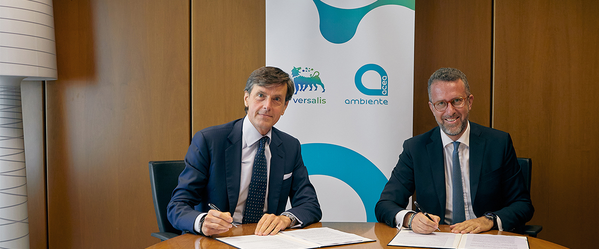 versalis e acea ambiente insieme nella gestione dei rifiuti per promuovere il riciclo avanzato delle plastiche