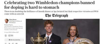 Wimbledon, gli inglesi schiumano rabbia. “Sinner, campione dopato”, scrive il Telegraph citando Kyrgios