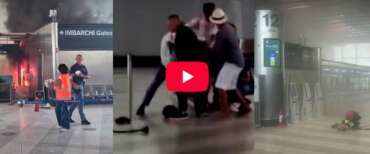 Terrore a Malpensa: pregiudicato africano dà fuoco al Terminal 1, passeggeri in fuga (video)