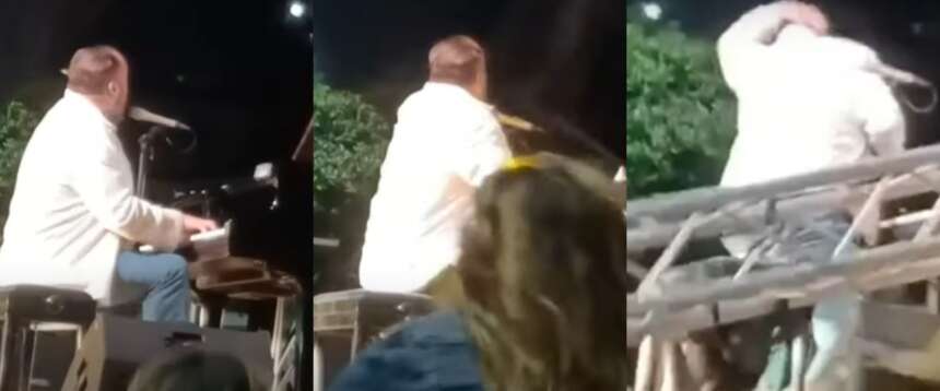 Paura al concerto salernitano di Raphael Gualazzi: la sequenza del crollo della struttura sul palco (video) Paura al concerto salernitano di Raphael Gualazzi: la sequenza del crollo della struttura sul palco (video)