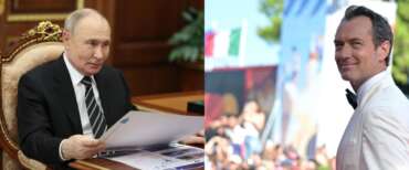 Jude Law a Venezia: “Nessun imbarazzo a interpretare Putin”. E impartisce una lezione a Marinelli ‘straziato’ per il Duce