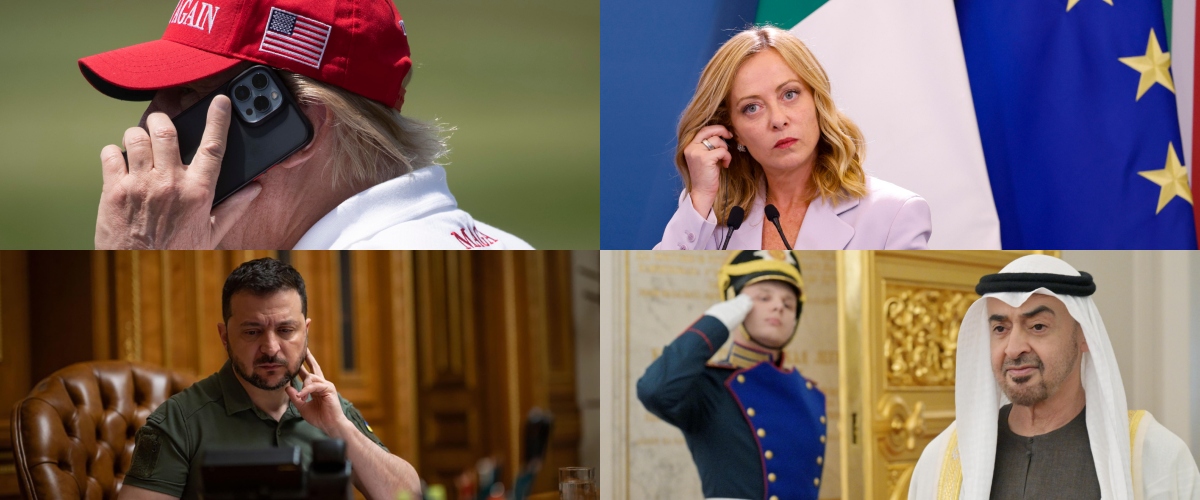 meloni sente trump zelensky e bin zayed il presidente ucraino grazie giorgia per il tuo sostegno