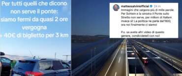 Stretto, file interminabili per i traghetti: Salvini filma tutto (video). Ma in piazza tornano i no-Ponte…