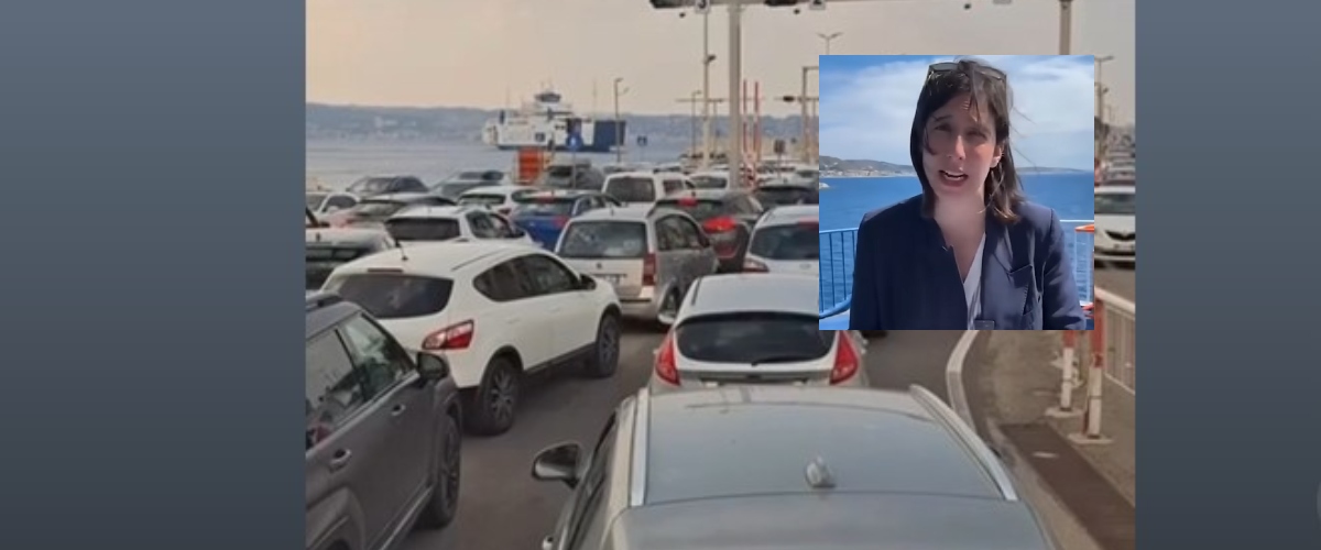 ponte sullo stretto video choc dalla fila ai traghetti venga la schlein a vedere noi qui da ore altro che 20 minuti8230 video