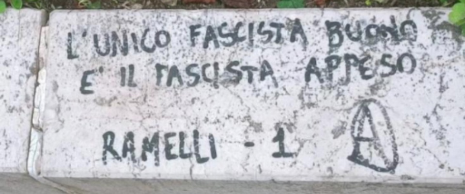 brescia gli anarchici vandalizzano una lapide in memoria di ramelli fdi gesto grave vile e increscioso