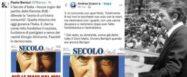 Da Berizzi “bello ciao” e Scanzi “signor Nessuno” solo balle spaziali sul Msi: leggano di più “Il Secolo” e la storia di Berlinguer