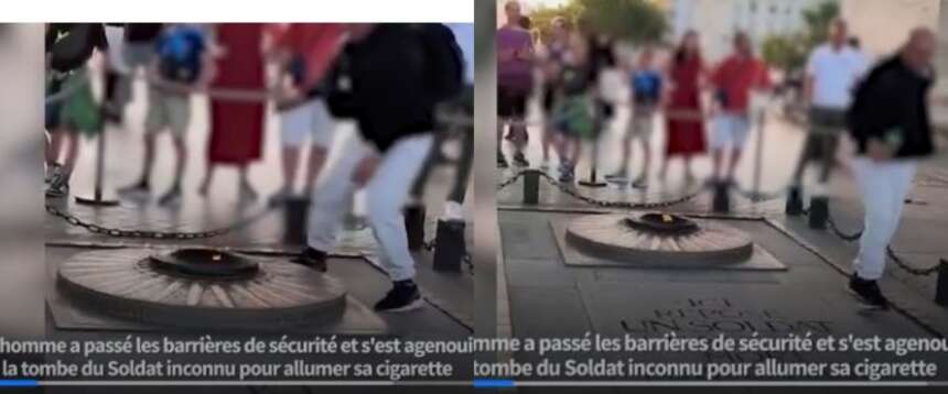 Parigi, accende la sigaretta con il fuoco ‘sacro’ del milite ignoto: oltraggio. E il video diventa virale Parigi, accende la sigaretta con il fuoco ‘sacro’ del milite ignoto: oltraggio. E il video diventa virale