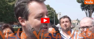 Salvini a Rebibbia incontra Alemanno: “L’ho visto tonico e determinato. I campi Rom? Adesso basta” (video)