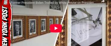 “Biden è una penna automatica”, Trump sostituisce l’immagine dell’ex presidente democratico alla Casa Bianca (video)