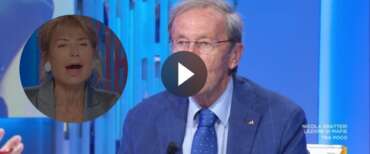 Fini manda ai matti la Gruber: “Non rispondo a domande stupide”. Scintille su Gaza, Meloni, Flotilla, lei gli toglie la parola (video)