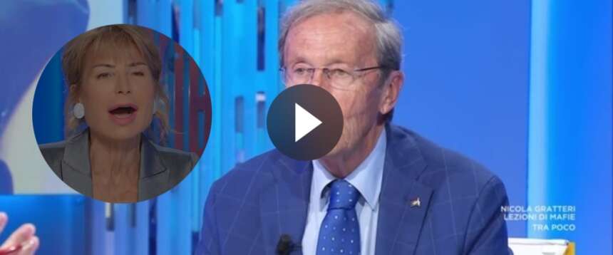 Fini manda ai matti la Gruber: “Non rispondo a domande stupide”. Scintille su Gaza, Meloni, Flotilla, lei gli toglie la parola (video)
