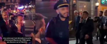 “Donald, mi liberi la strada?”: la disavventura di Macron fermato dalla polizia fa il giro del web (video)