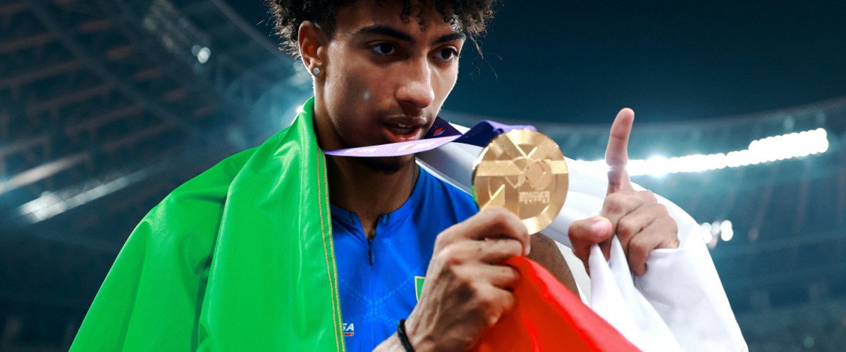 mattia furlani fa il salto pi249 lungo dei mondiali 232 oro meloni grandissima impresa video