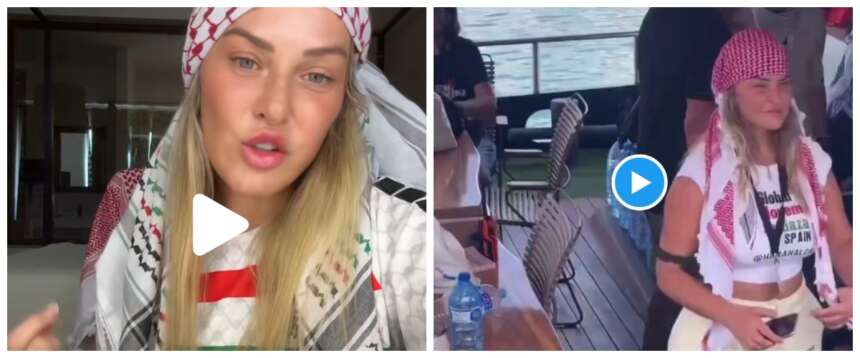 Chi è Ana Alcalde, la bionda ballerina della Flotilla: convertita all’Islam è la nuova eroina dei pro-pal (video)
