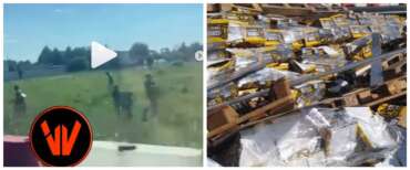 Cade il carico di birre Ceres da un camion: tra gli automobilisti di Bergamo è caccia alle bottiglie (video)