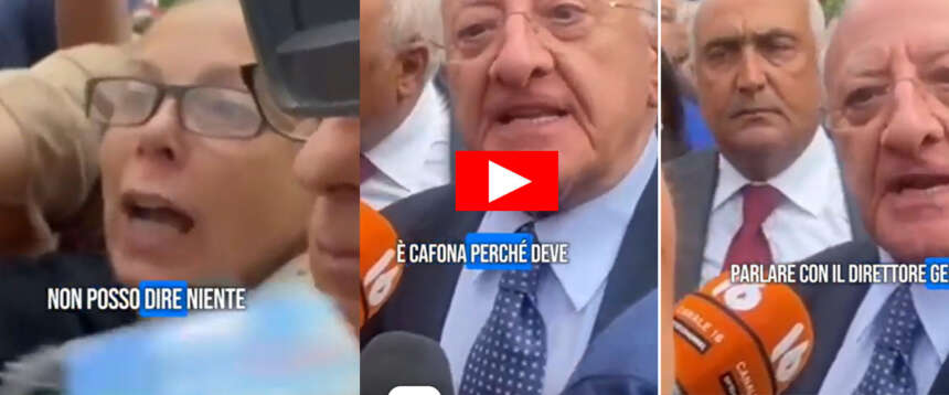 “Lei è una cafona!”. Brutta reazione di De Luca con la mamma di una ragazza morta in ospedale forse per malasanità