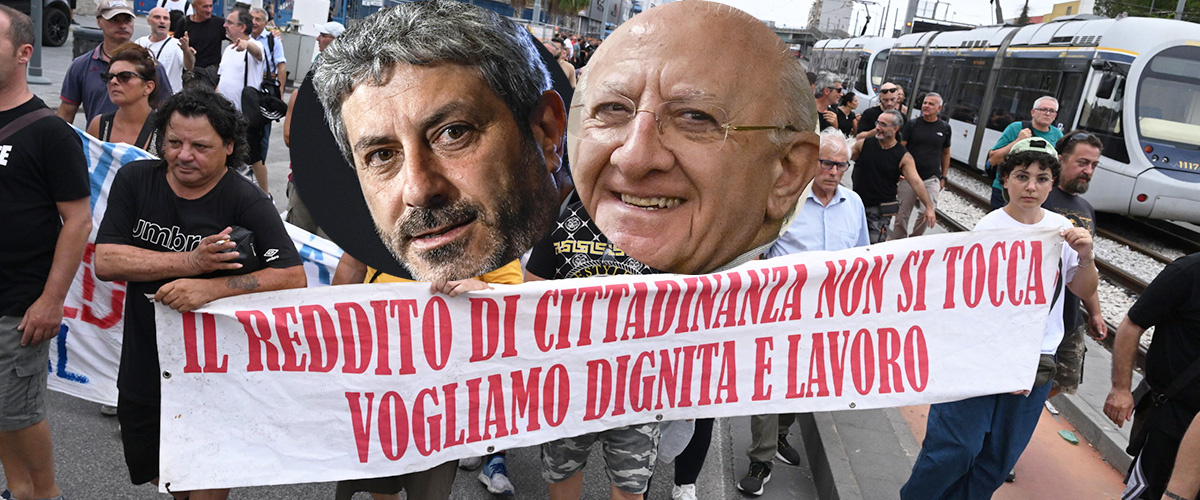 De Luca toglie il Reddito di cittadinanza a Fico: “Basta porcherie, truffe, clientele e nullafacenti…”
