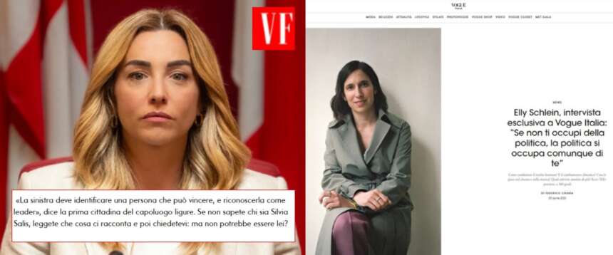 Silvia Salis su Vanity Fair in queste ore; Elly Schlein su Vogue all’inizio della sua segreteria