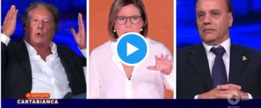 Da Bianca Berlinguer lo scatenato show di Iacchetti che azzanna l’israeliano: “pezzo di me**a”. Pubblicità (video)