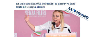 “Tre anni senza errori”. Anche i francesi de “Le Figaro” celebrano il “compleanno” del governo Meloni