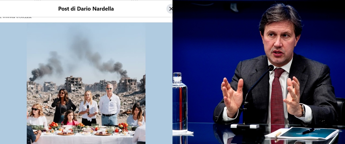 Sciacallaggio di Nardella su Meloni, il pranzo in tv con le rovine di Gaza di sfondo: l’ignobile fotomontaggio Sciacallaggio di Nardella su Meloni, il pranzo in tv con le rovine di Gaza di sfondo: l’ignobile fotomontaggio