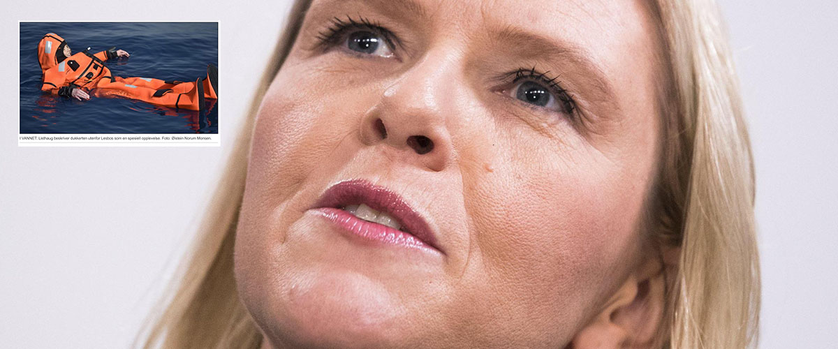 il boom di sylvi listhaug l8217astro della destra estrema che si tuff242 in mare ma con la tuta per sfidare i migranti