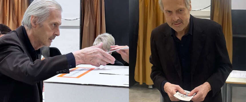 Vittorio Sgarbi va a votare e pubblica le prime foto dopo il ricovero. “Sono più marchigiano di un marchigiano…”