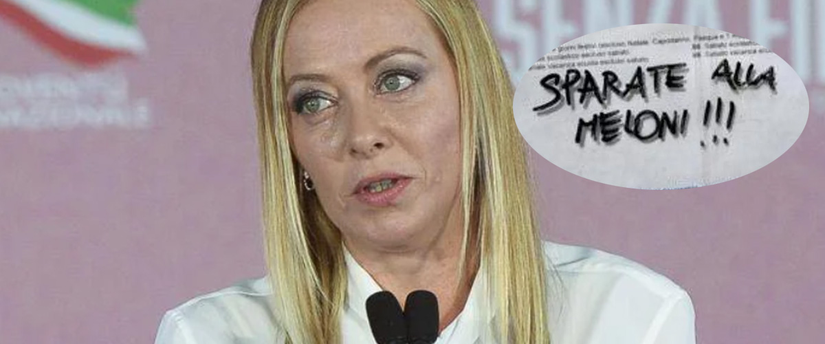 “Sparate alla Meloni”. Scritta choc a Prato. La Porta (FdI): “L’odio politico è frutto delle idee di sinistra”