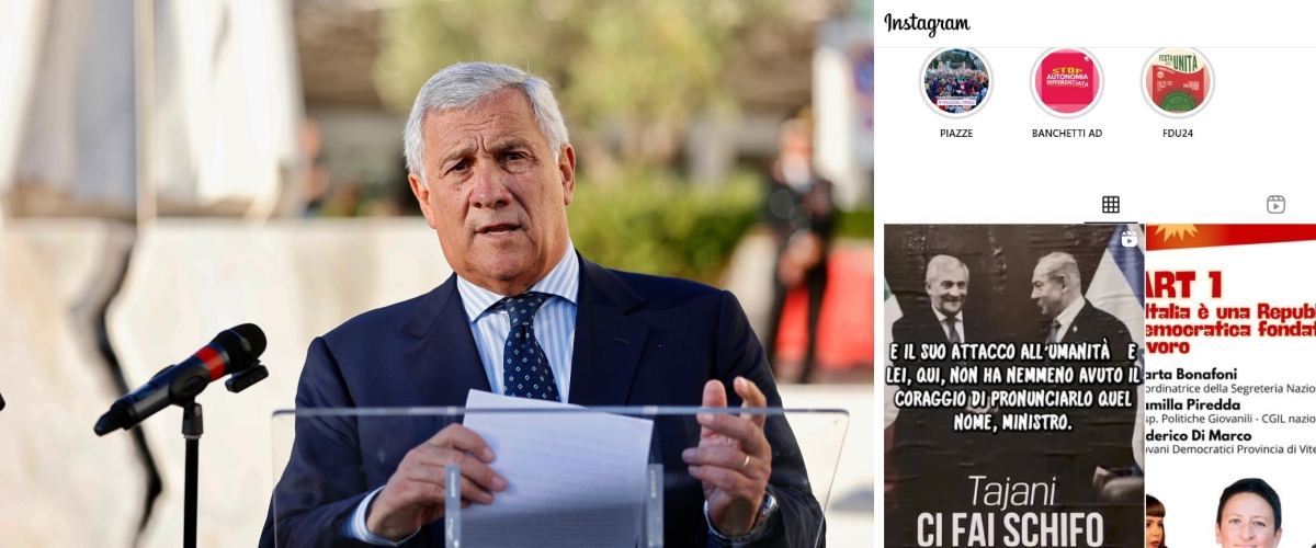 “Tajani ci fai schifo”, insulti vergognosi dei giovani del Pd. Il centrodestra insorge: “Schlein chieda scusa” “Tajani ci fai schifo”, insulti vergognosi dei giovani del Pd. Il centrodestra insorge: “Schlein chieda scusa”