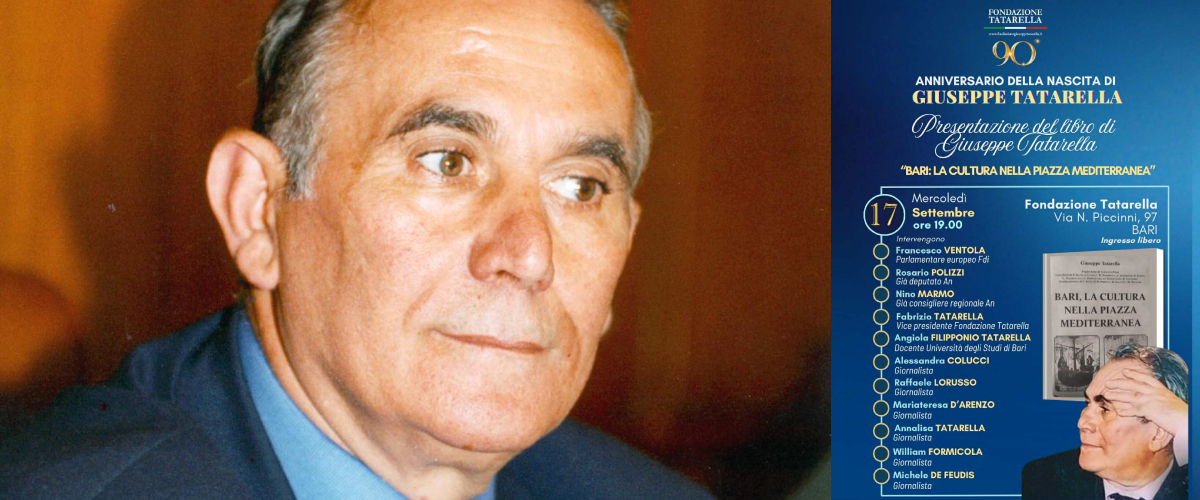 Novantesimo della nascita di Pinuccio Tatarella, la Fondazione presenta il libro “Bari: la cultura nella piazza mediterranea” Novantesimo della nascita di Pinuccio Tatarella, la Fondazione presenta il libro “Bari: la cultura nella piazza mediterranea”
