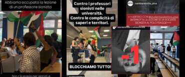 I post dei collettivi sulla protesta pro Gaza all’università di Pisa