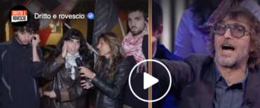 Cruciani “folgora” una manifestante pro-Pal: “Condannate le violenze di piazza?”. Ma lei, imbarazzata, non risponde (video)