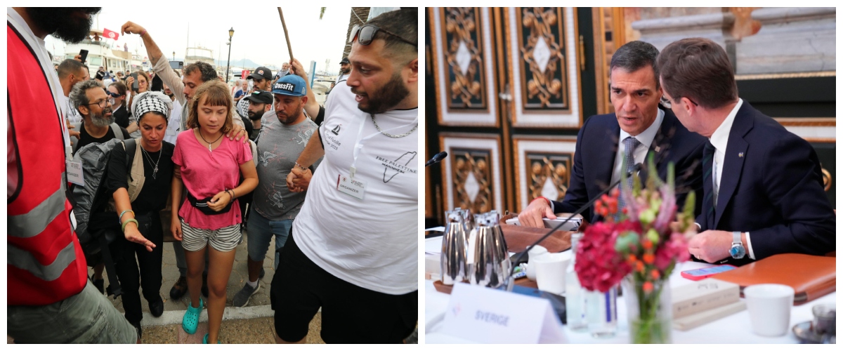 Madrid e Stoccolma seguono la rotta di Meloni: la Flotilla deve rientrare. Il premier svedese: Greta, torna a casa