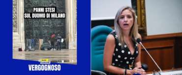 Panni stesi sul Duomo di Milano, la denuncia di Silvia Sardone