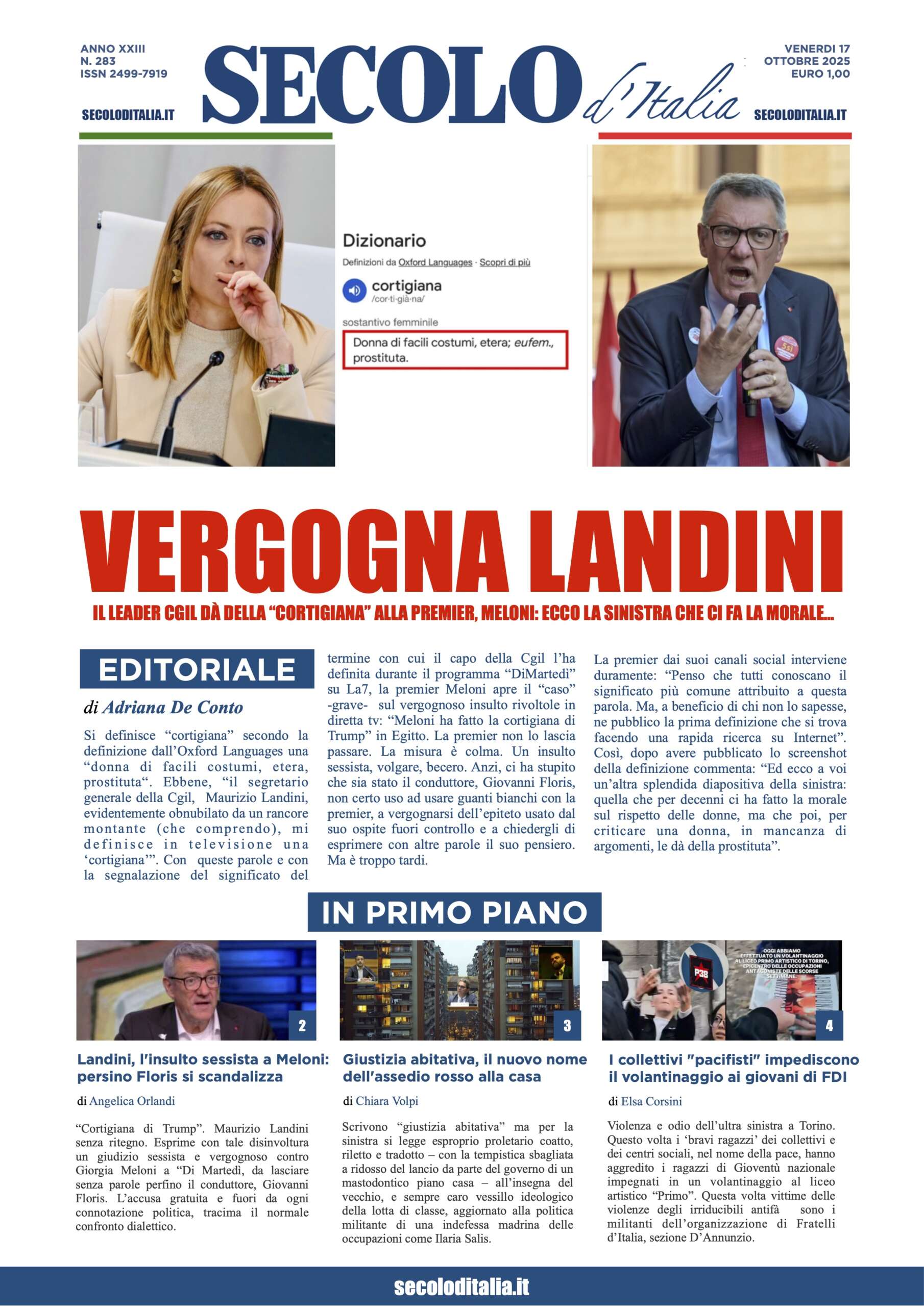 Venerdi 17 ottobre 2025