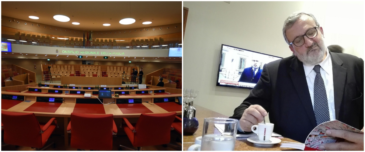 Puglia, la Regione meglio di una reggia: 1,5 milioni di euro per ristorante, area relax e panche rosso Pd