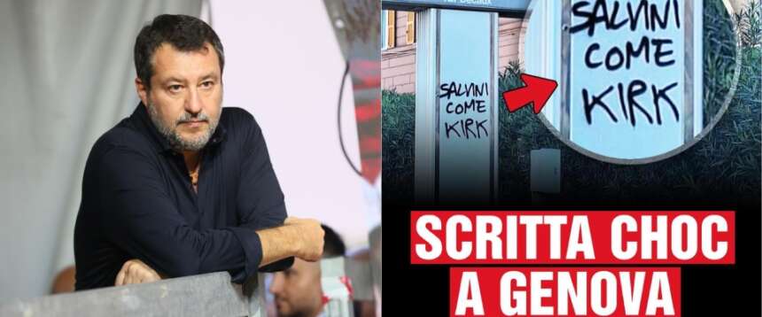“Salvini come Kirk”, minacce choc a Genova, il ministro risponde: “Paura mai, non sarà la violenza a fermarmi”