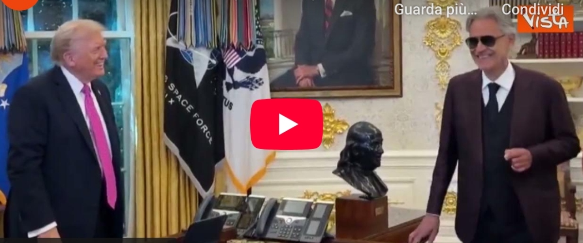 Alla Casa Bianca l’orgoglio italiano: Andrea Bocelli ricevuto nello studio ovale da Trump (video)