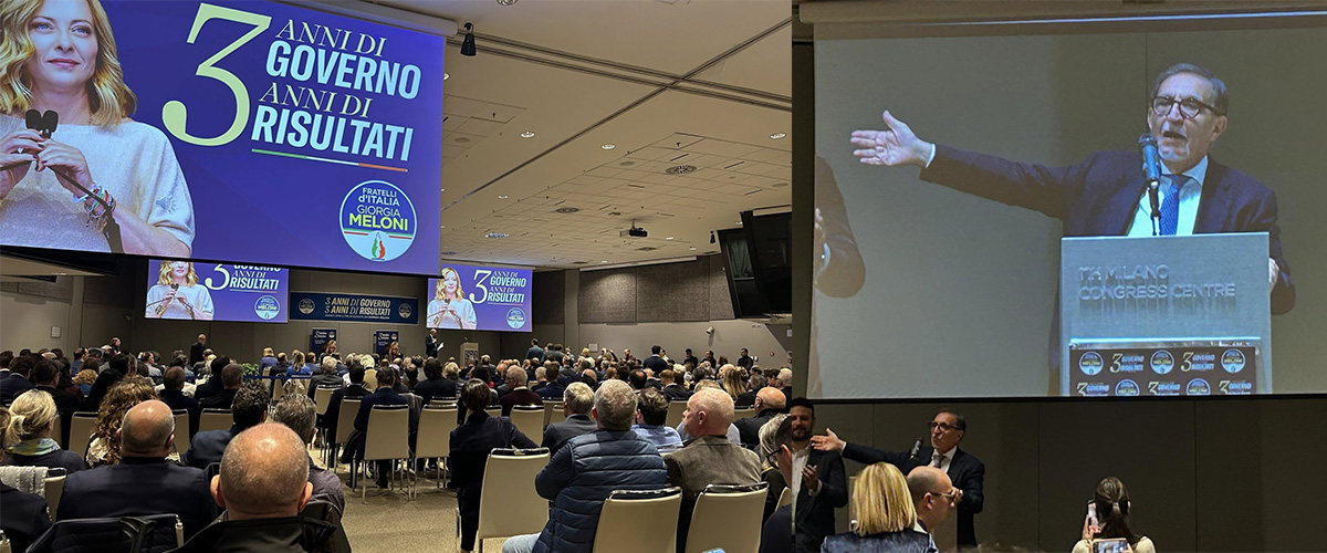 Destra di storia e di governo, dal Msi a FdI. La Russa: “Fin qui con Meloni miglior politico del dopoguerra” Destra di storia e di governo, dal Msi a FdI. La Russa: “Fin qui con Meloni miglior politico del dopoguerra”