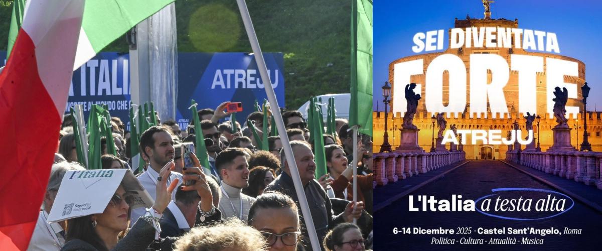 Atreju 2025, svelati luogo e date: «Più giorni, più spazio e ospiti sorprendenti» per celebrare l’Italia a testa alta Atreju 2025, svelati luogo e date: «Più giorni, più spazio e ospiti sorprendenti» per celebrare l’Italia a testa alta
