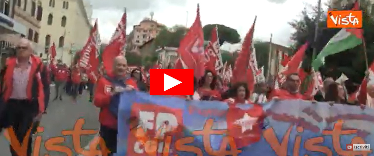 I cori anti-Usa al corteo della Cgil: “Fuori l’Italia dalla Nato!”. Il Pd ha sfilato turandosi le orecchie? (video)